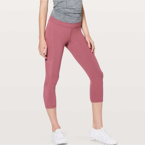 Lululemon Ready To Race Crop 21" - Moss Rose - Picture 1 of 10